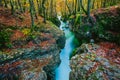 Fantastic view of the canyon Mostnica Royalty Free Stock Photo