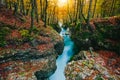 Fantastic view of the canyon Mostnica (Mostnice Korita) Royalty Free Stock Photo