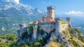 Fantastic view at French medieval castle