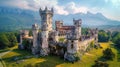 Fantastic view at French medieval castle