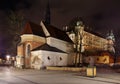 Fantastic view of the night Royal Wawel Castle, Krakow Royalty Free Stock Photo