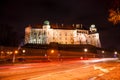 Fantastic view of the night Royal Wawel Castle, Krakow Royalty Free Stock Photo