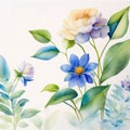 Fantastic Watercolor Flower.