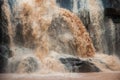 Fantastic waterfall in rainy day. Tad Huang Waterfall is large and overflow in rainy season. Phu Suan Sai National Park, Na Haeo,