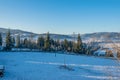 A fantastic winter landscape from Ortoaia, Dorna Arini, Suceava County, Romania Royalty Free Stock Photo