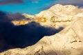 Fantastic winter mountains landscape near Passo Giau, Dolomites Alps, Italy Royalty Free Stock Photo