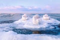 Fantastic Winter seascape on the Baltic sea. Royalty Free Stock Photo