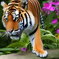 A fantastical combination of a tiger and a butterfly, with bold stripes and delicate, iridescent wings3, Generative AI