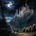 Fantastical Knights and Ethereal Castle