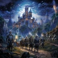 Fantastical Knights and Ethereal Castle