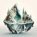 A fantastical landscape made of quartz, aquamarine and muscovite