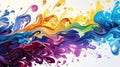 Fantastical swirls of rainbow colors on a white background ignite the imagination and spark creativity