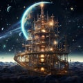 Fantastical Telescope-Like Structure with a Surreal Twist