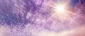 Fantastically beautiful sky in lilac tones Royalty Free Stock Photo