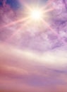 Fantastically beautiful sky in lilac tones Royalty Free Stock Photo