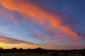 Fantastically colorful sky after sunset. Royalty Free Stock Photo
