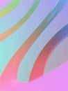 Fantastically pastel colors helix. Abstract generative art background. 3d rendering illustration