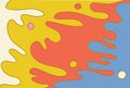 Fantasy abstract banner with fancy liquid shapes, waves or tentacles. Trippy psychedelic vintage background