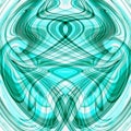 Fantasy abstract illustration in emerald aquamarine colors. Abstract image of a precious magic stone