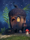 Fantasy acorn cottage