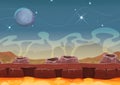 Fantasy Alien Planet Desert Landscape For Ui Game Royalty Free Stock Photo