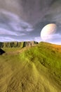 Alien Planet. Mountain. 3D rendering