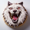 Fantasy Art Inspired Glazed Doughnut With Wolf Face