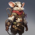 Fantasy Art Mouse In Uniform: A Characterful Animal Portrait