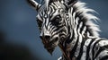 Fantasy Art: Withered Zebra Human Hybrid With Detailed Black And White Paint