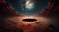 fantasy background of the Galaxy rounded hole the time loop gate Royalty Free Stock Photo
