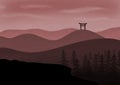 Fantasy background scenery. Original digital illustration