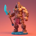 Fantasy Barbarian Action Figure In Joe Madureira Style