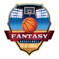 Fantasy Basketball Emblem Badge Illustration Royalty Free Stock Photo