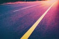 Fantasy beautiful road in colorful sunshine abstract background. Dramatic mysterious fairytale scene with highway under
