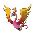 Fantasy phoenix bird rising