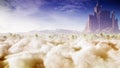 Fantasy Castle In The Clouds Royalty Free Stock Photo