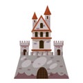 Fantasy castle icon, cartoon style Royalty Free Stock Photo