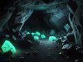 fantasy cave with a lot of light