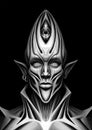 Fantasy character close up, alien, space elf, humanoid