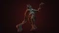 Fantasy character Troll Berserker in epic pose - 3D render Royalty Free Stock Photo