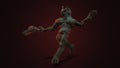 Fantasy character Troll Berserker in epic pose - 3D render Royalty Free Stock Photo