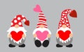 fantasy characters, gnome with hearts set