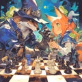 Fantasy Chess Adventure Royalty Free Stock Photo