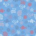 Fantasy childlike seamless pattern Royalty Free Stock Photo