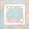 Fantasy Christmas North Pole Background Frame Royalty Free Stock Photo