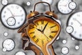 Fantasy Clock Face Man, Surreal concept image. 3d rendering