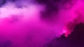 Fantasy cloudscape with glowing pink and purple colors