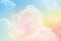 Fantasy cloudy sky with pastel gradient color and grunge texture , nature background