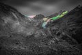 Fantasy color isolation image of glaciers at the foot of the Palla Bianca peak Royalty Free Stock Photo