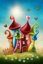 Fantasy colorful houses Royalty Free Stock Photo